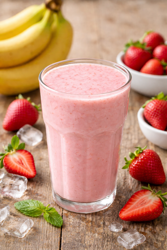 Jugo de Plátano con Fresa